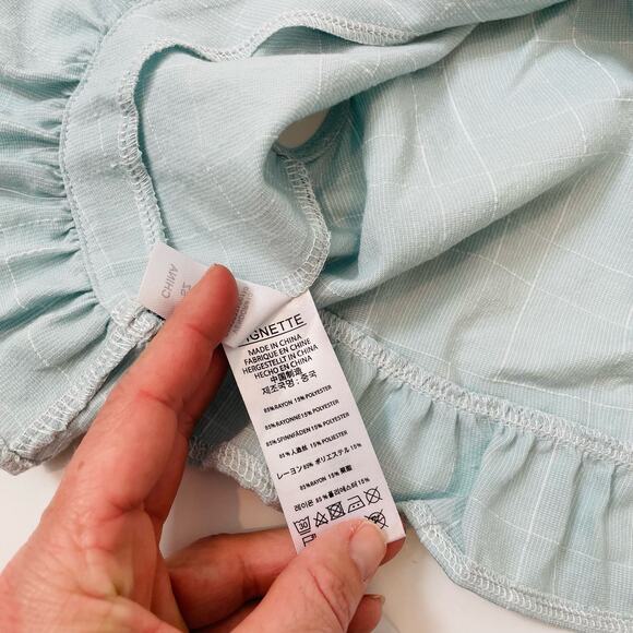 NWT Vignette 18/24M Blue Microgrid Aria Top & Bloomer Set - Picture 5 of 5